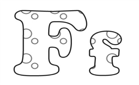 Learning ABC: The letter F