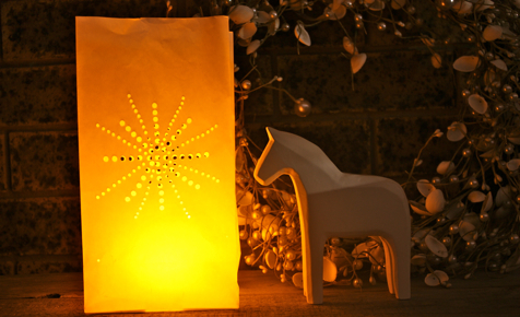 Paper cut-out lanterns