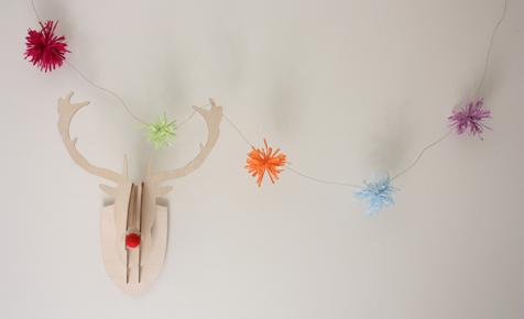 Starburst pom pom garland