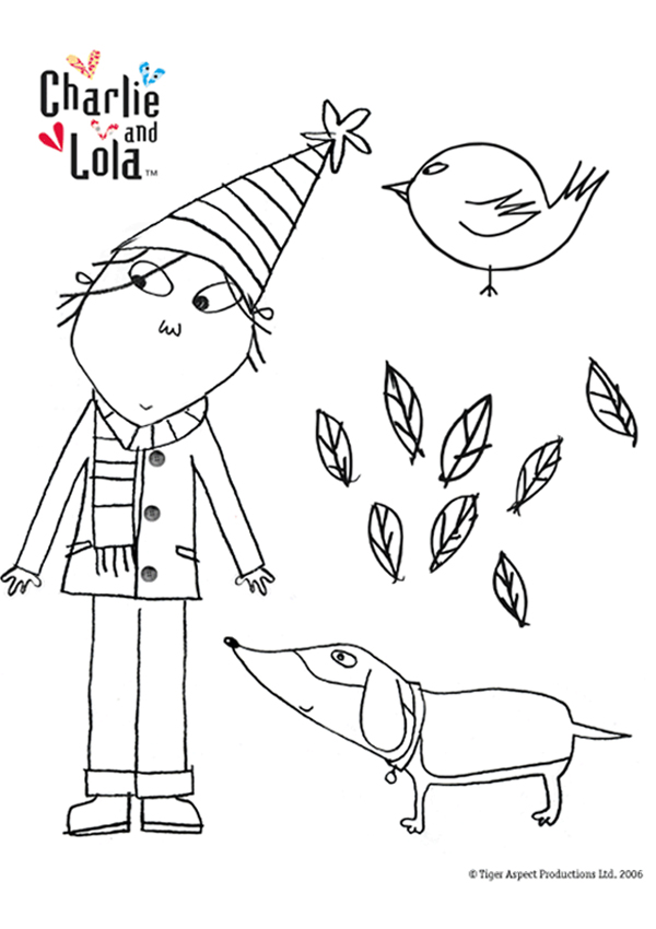 Free Online Charlie & Lola2 Colouring Page