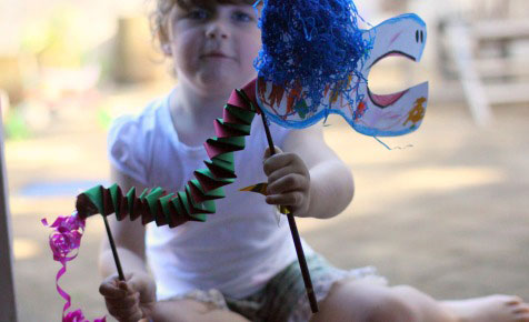 Make a Chinese dancing dragon
