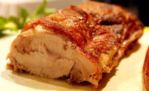 Roast loin of pork