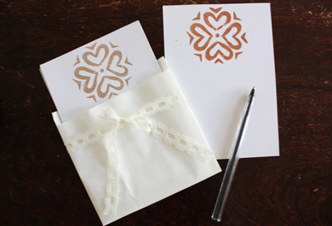 DIY Christmas foam stamp
