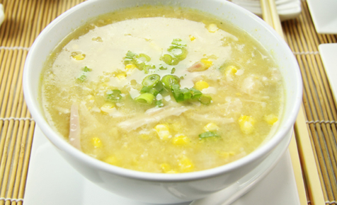 Chicken and sweet corn soup