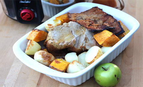Slow cooker pork with apples