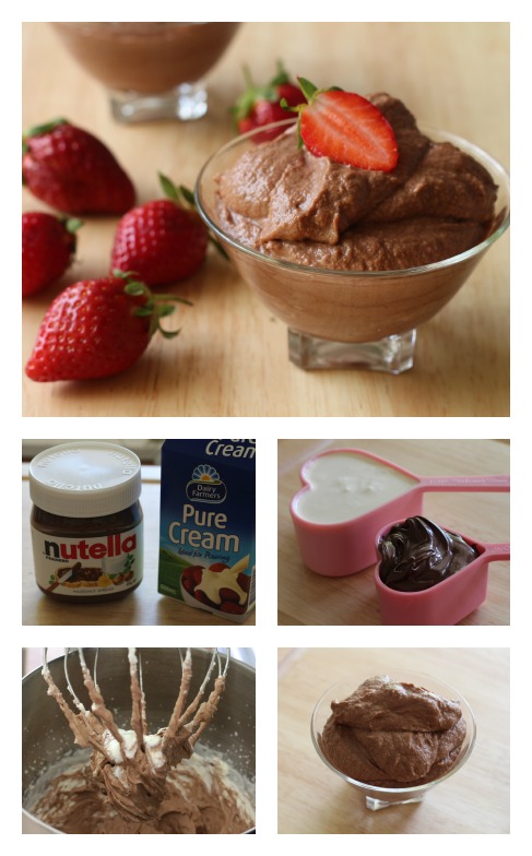 2 ingredient Nutella mousse