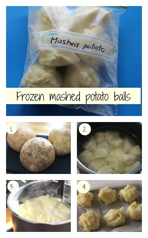 Frozen mashed potato balls