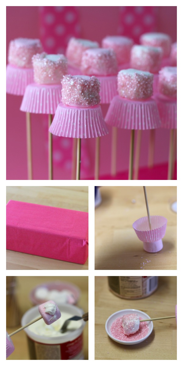 Ballerina marshmallow pops