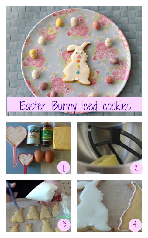 Easter Bunny iced cookies