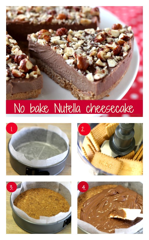 No Bake Nutella Cheesecake