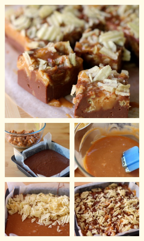 Potato chip and caramel fudge