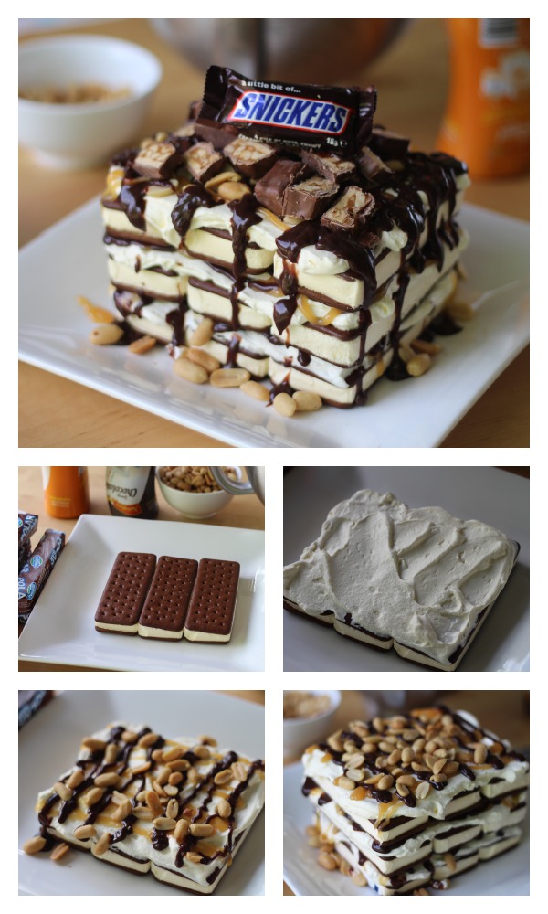 Snickers ice cream cake