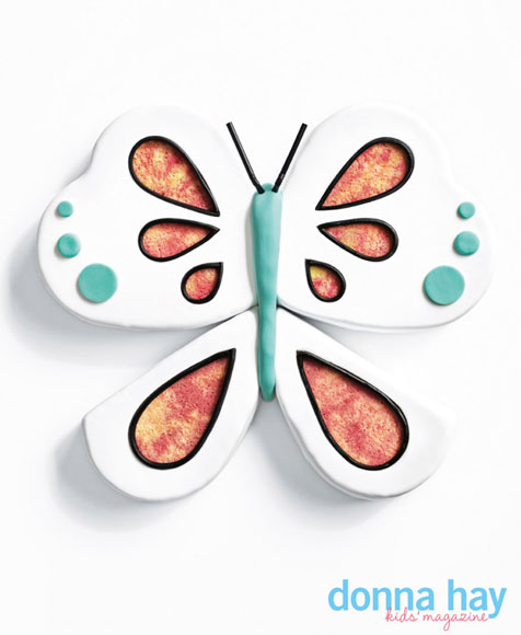 Garden butterfly cake
