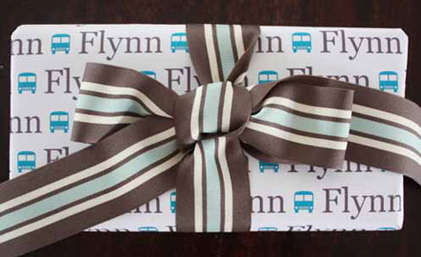 Personalised gift wrap