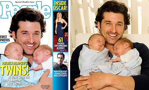 Patrick's baby twins