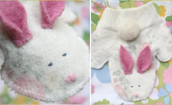 Cute bunny puppet