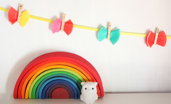 Butterfly paper garland