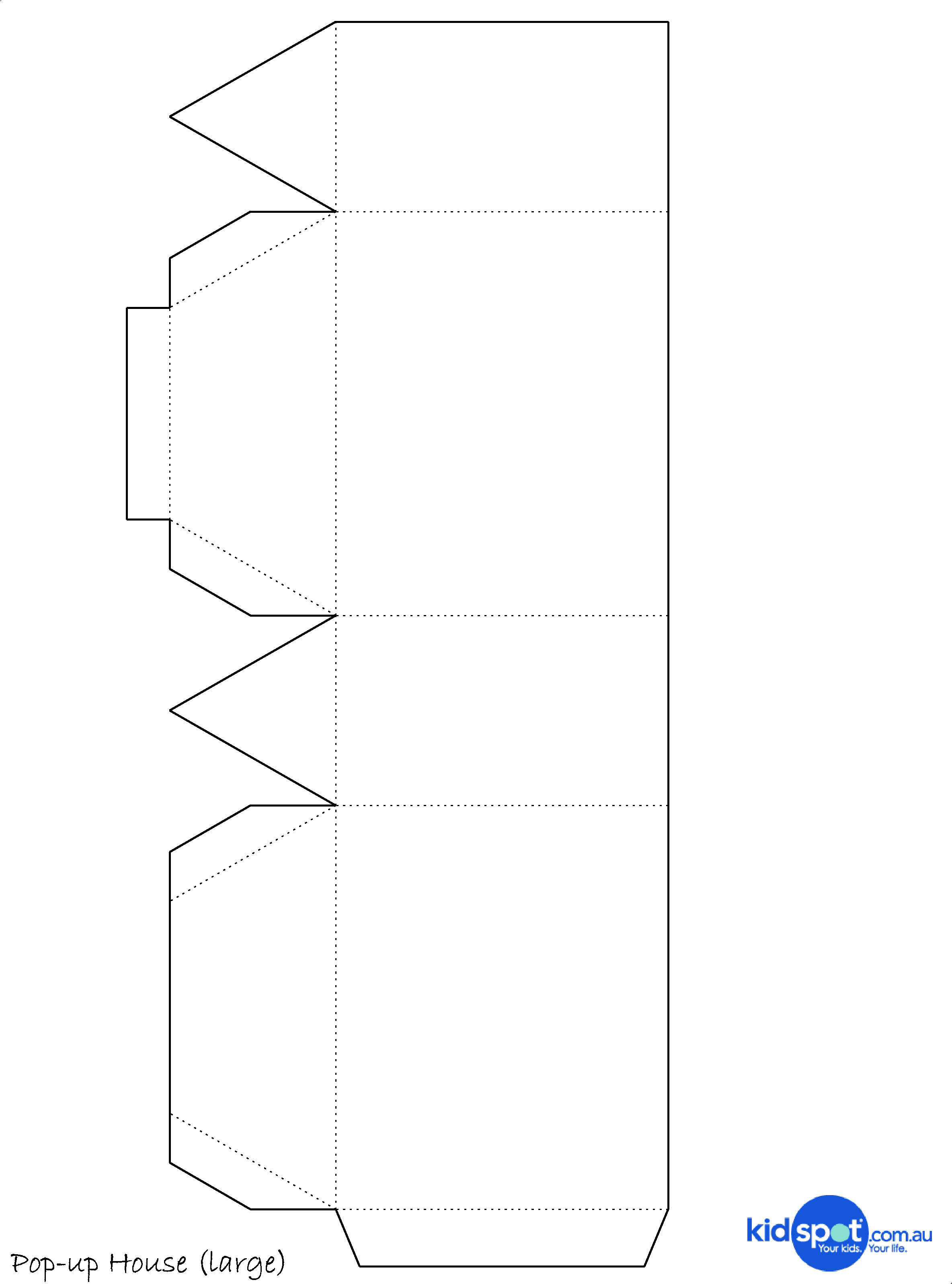 Pop Up House Template Printable