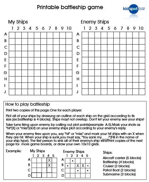 Battleships Coordinates Game