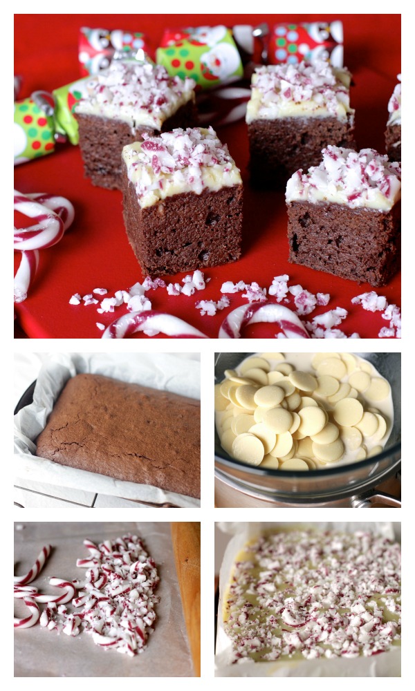 Candy cane brownies