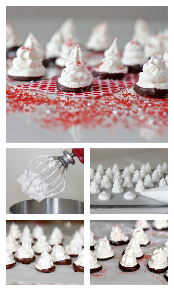 Meringue christmas trees