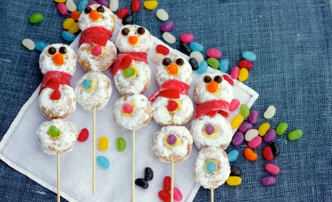 Snowman doughnut sticks