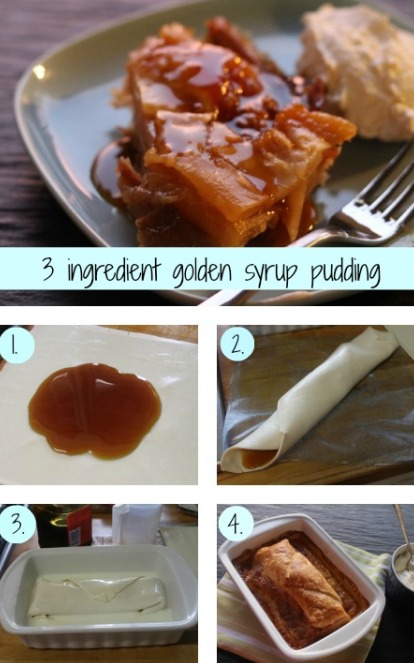 3 ingredient golden syrup pudding