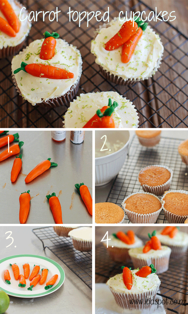 Carrot topped cupcakes