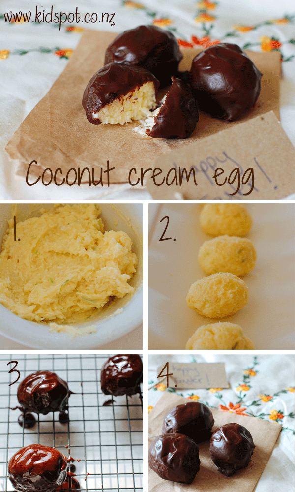 Coconut cream eggs