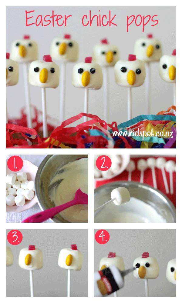 Easter chick pops