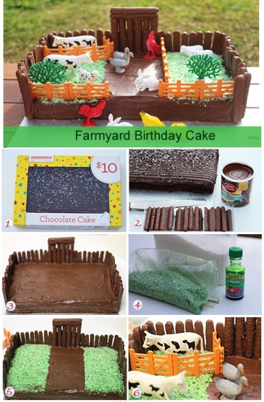 Farmyard birthday cake