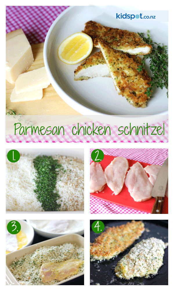 Parmesan chicken schnitzel