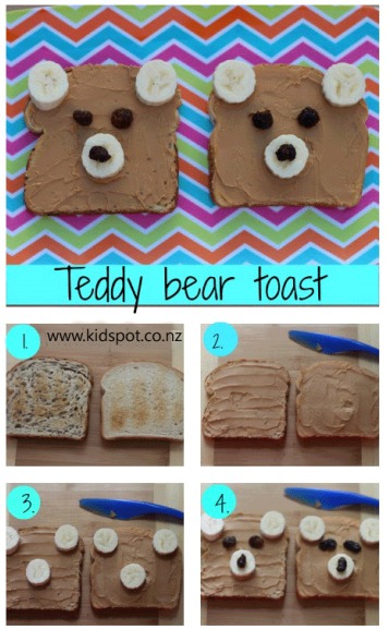 Teddy bear toast