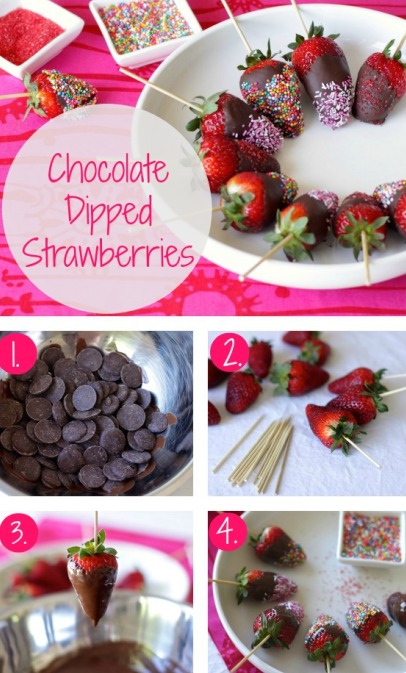 Choc-dipped strawberries