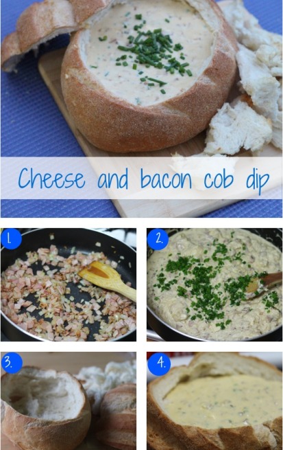 Cheese and bacon cob dip