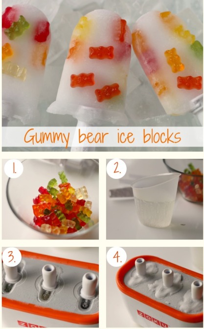 Gummy bear ice blocks