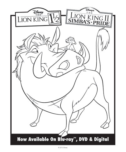 The Lion King Colouring Sheet 2