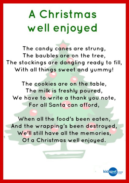 Printable Activities - Poems - Christmas