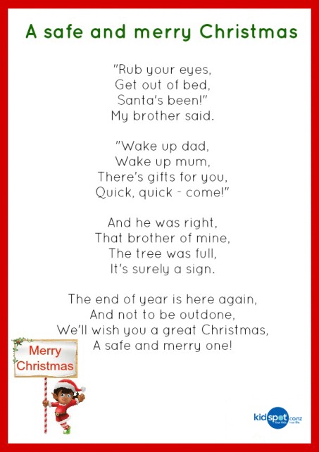 Cute Christmas Poems For Kids