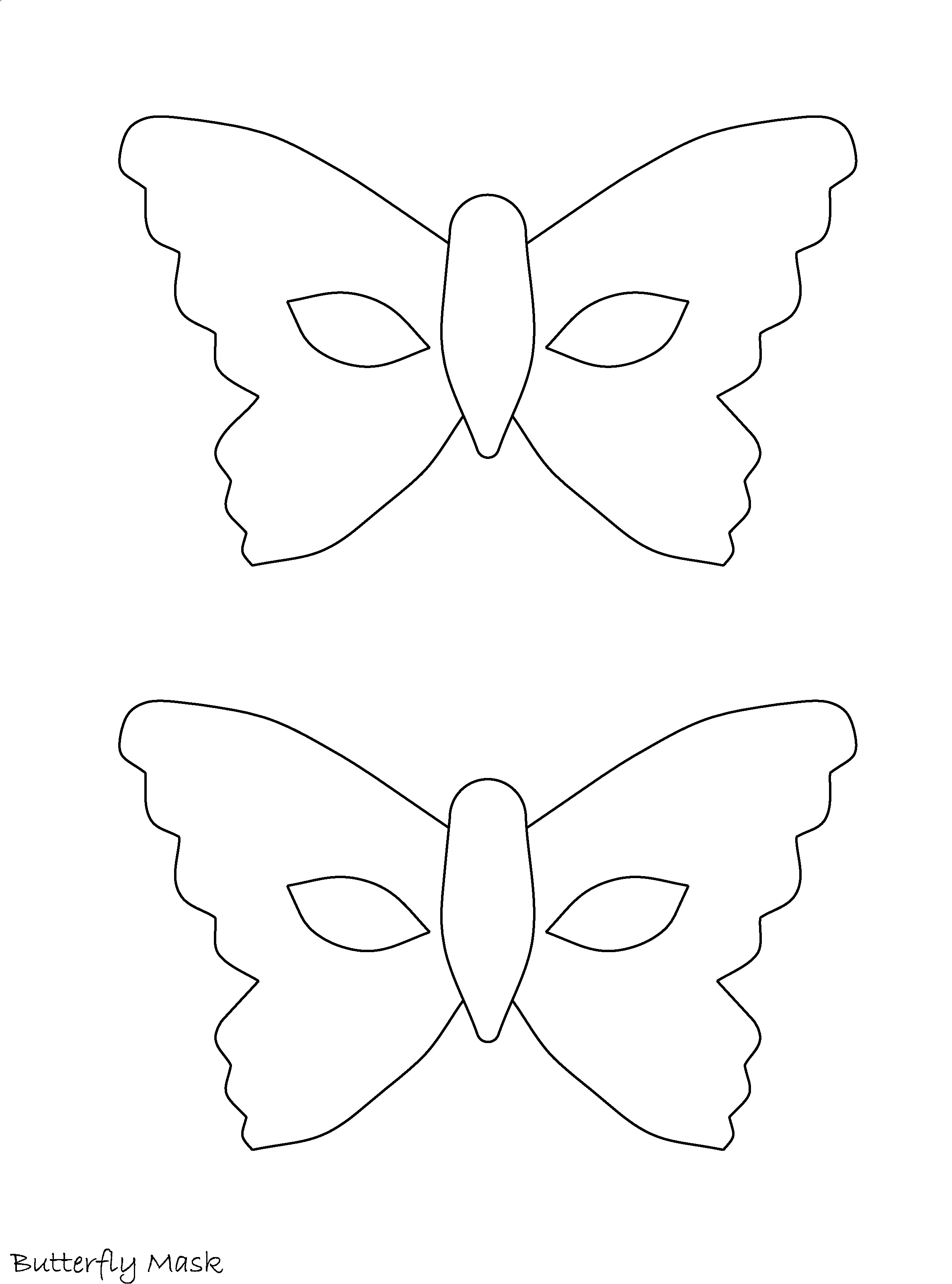 monarch butterfly mask template