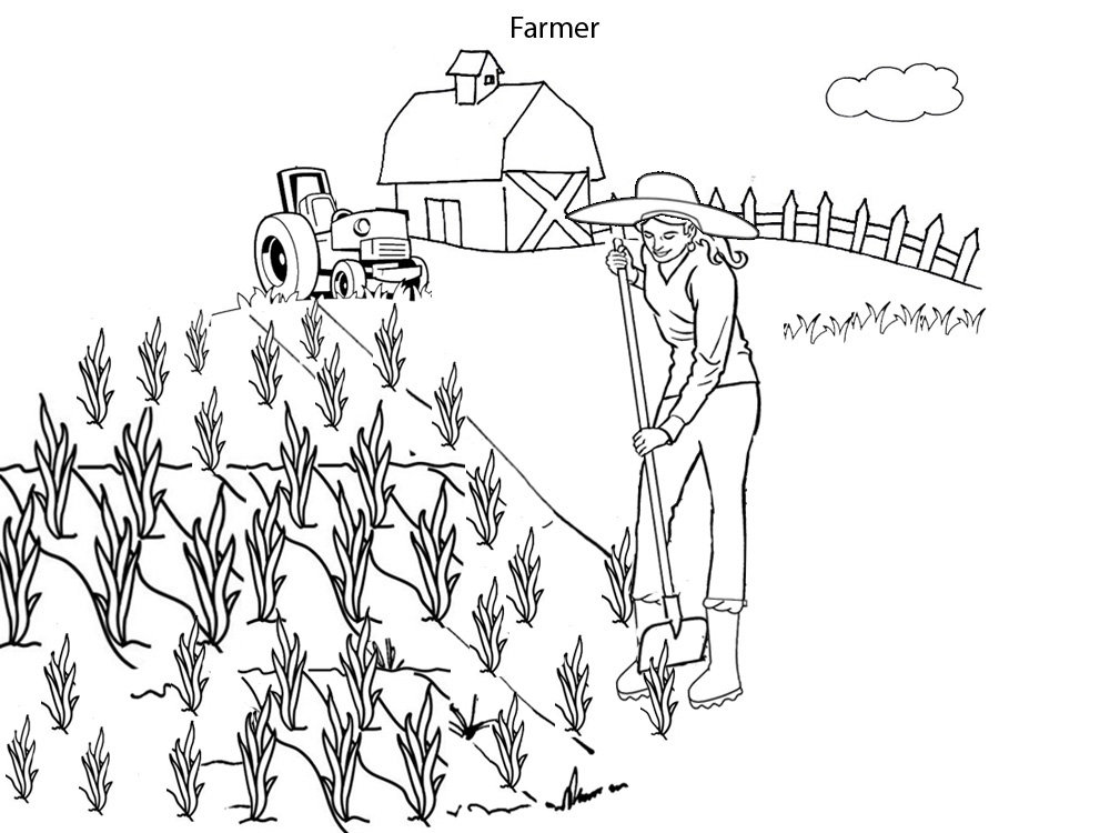 farmer coloring pages