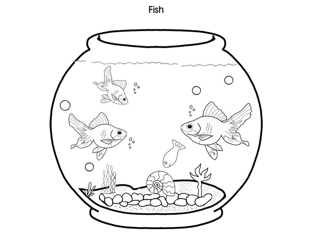 fried fish coloring pages