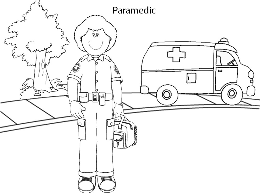 Paramedic Printables Colouring Pages