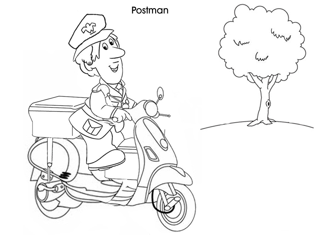 postman drawing for kids