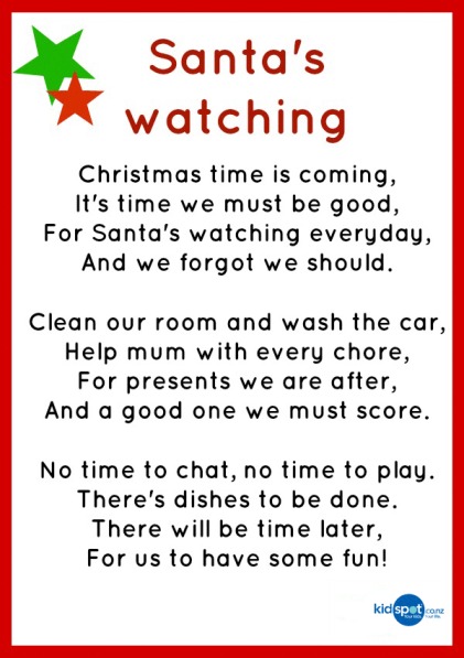 Printable Activities - Poems - Christmas