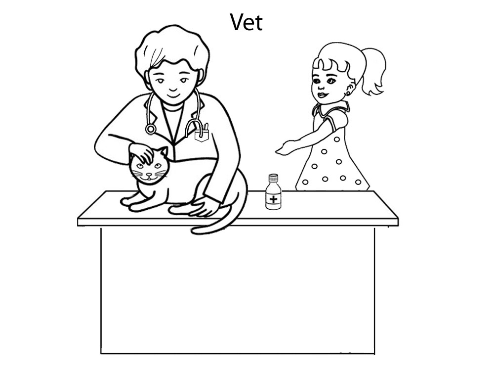 Vet Coloring Pages For Kids Coloring Pages