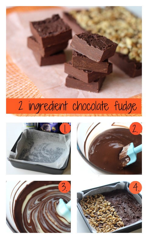 2 ingredient chocolate fudge
